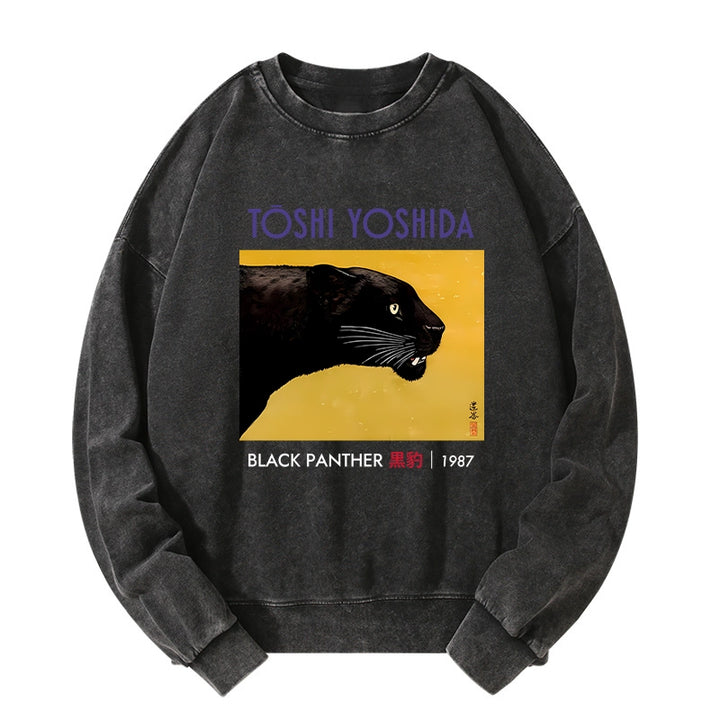 Black Panther Washed Sweatshirt