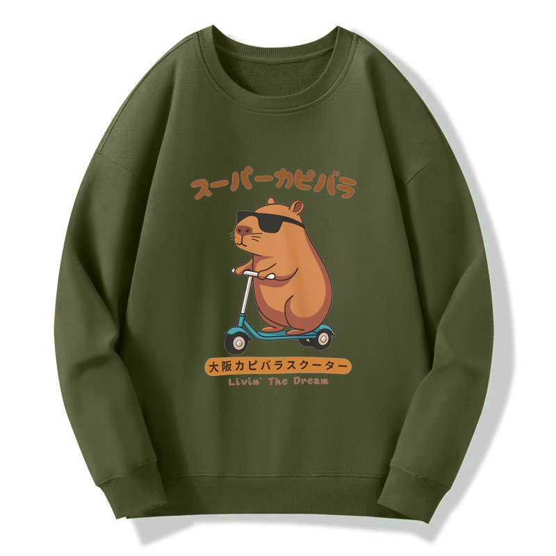 Osaka Capybara Scooter Sweatshirt
