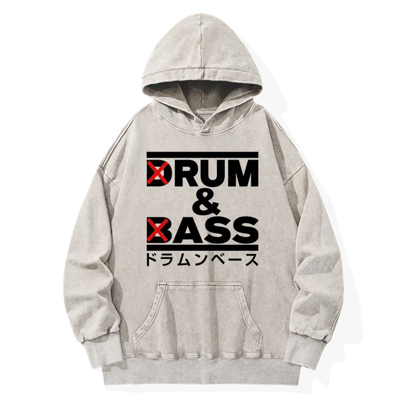 Drum And Bass Funny Washed Hoodie