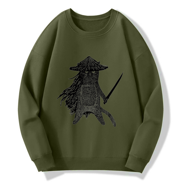 Japanese Samurai Cat Sweatshirt