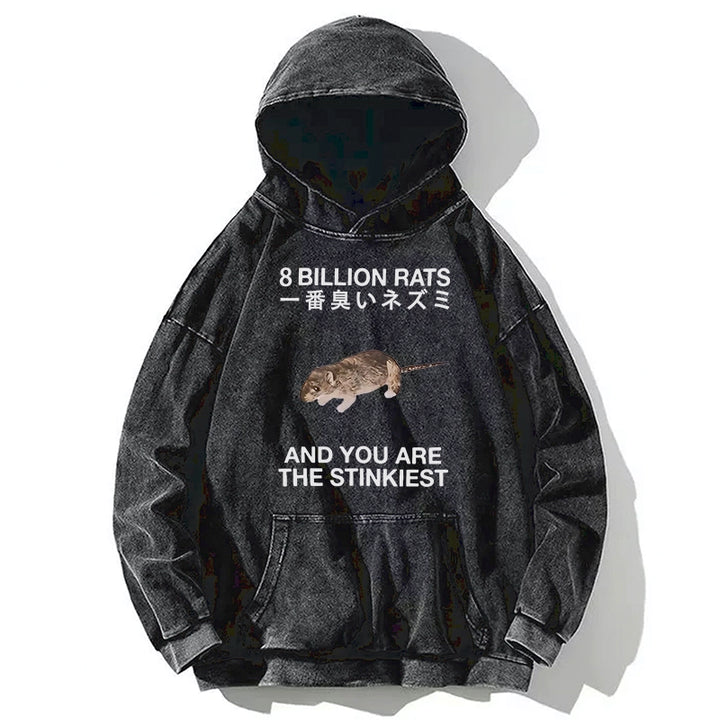 World's Stinkiest Rat Washed Hoodie
