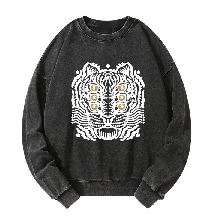 Six-eyed Cat Japanese Washed Sweatshirt