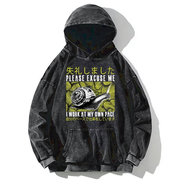 Snails That Work According To Their Own Rules Washed Hoodie
