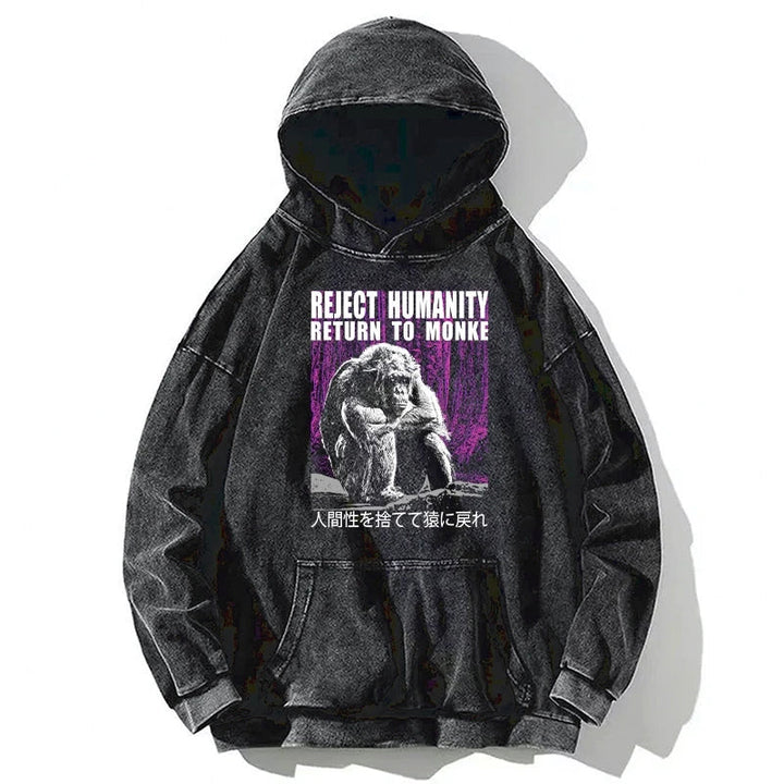 Reject Humanity Return To Monkey Washed Hoodie