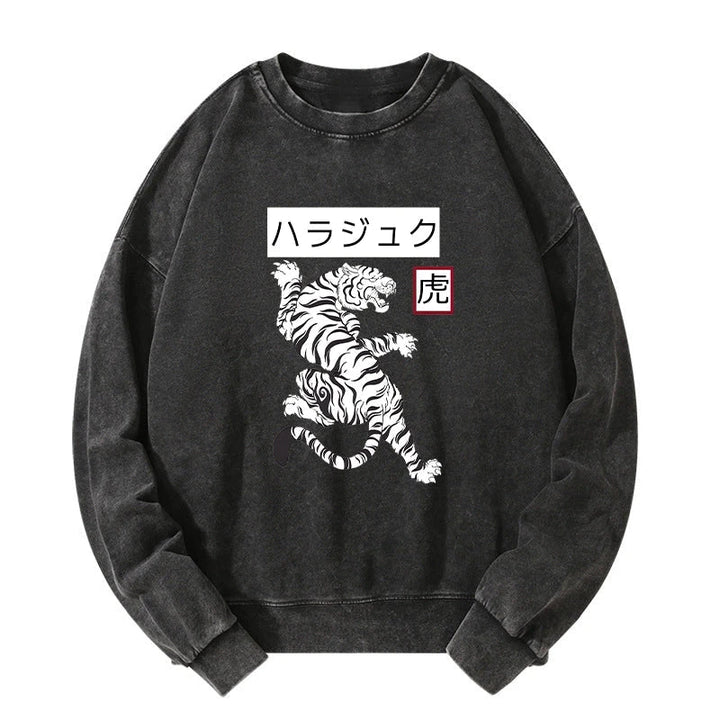 White Tiger Washed Sweatshirt