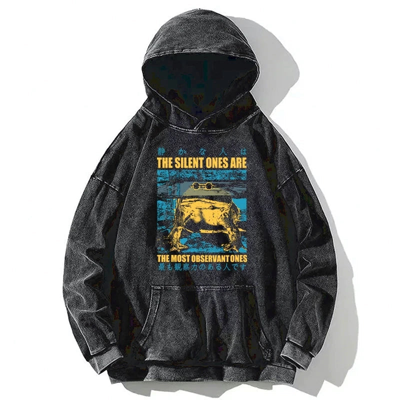 Silent Frog Japanese Washed Hoodie