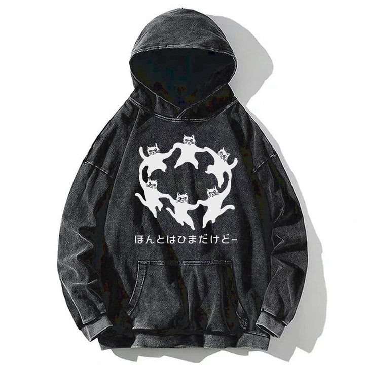 Leisure Cats Japanese Washed Hoodie
