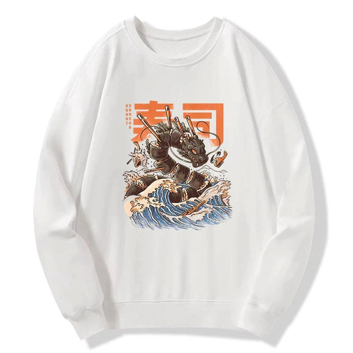 The Great Sushi Dragon Wave Sweatshirt