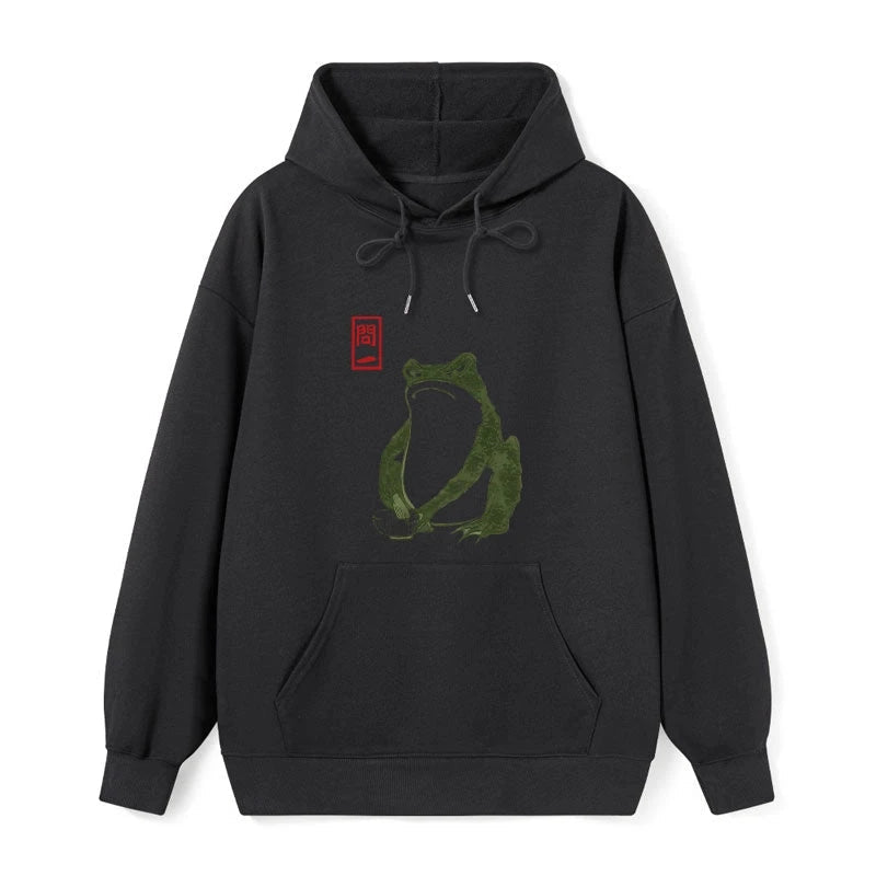 Woodblock Print Frog Classic Hoodie