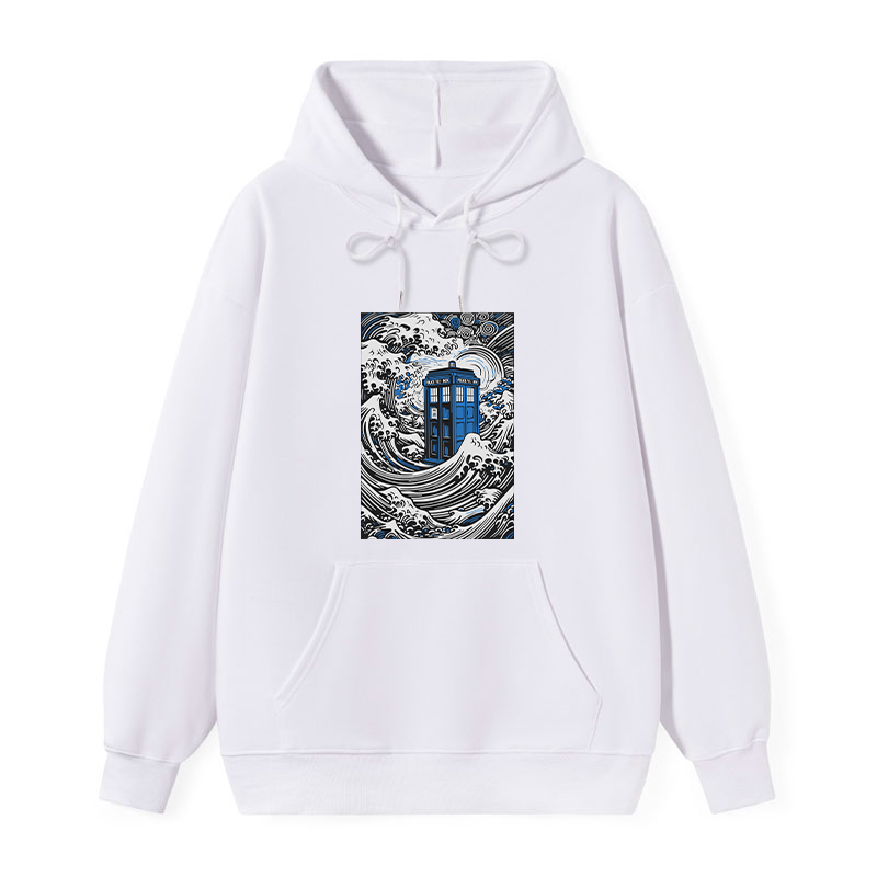 The Great Wave Off Tardis Classic Hoodie