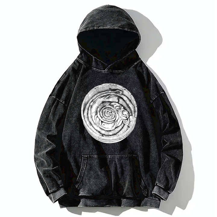Uzumaki Manga Horror Washed Hoodie
