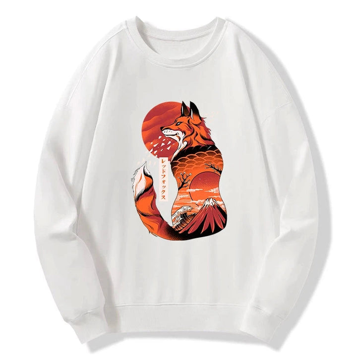 Japanese Fox KitsuneTattoo Sweatshirt