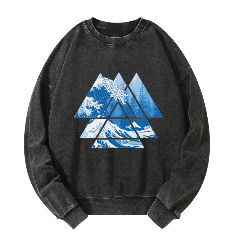 The Great Wave Washed Sweatshirt