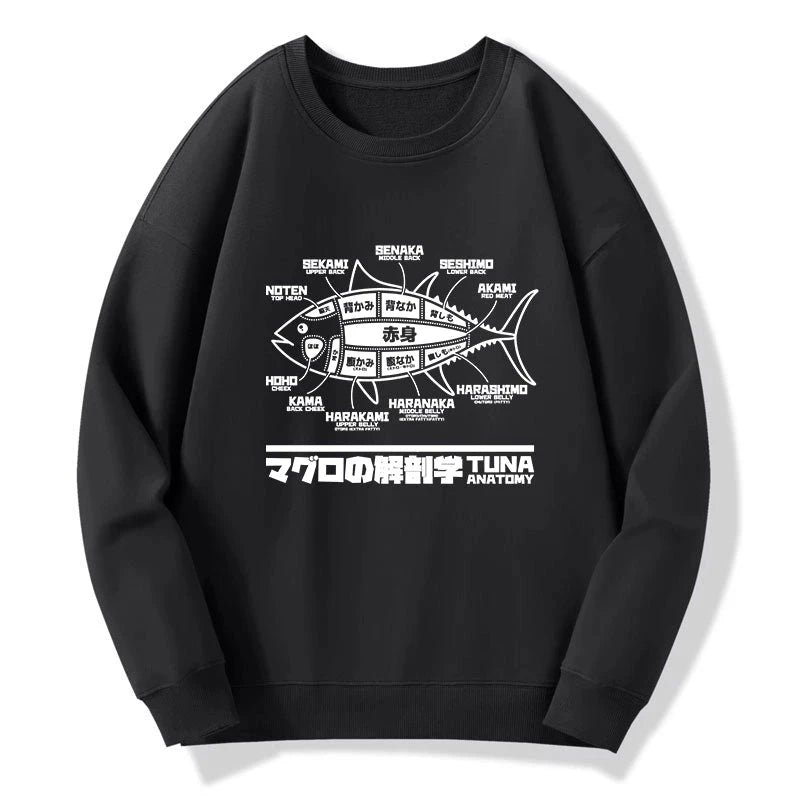 Tuna Dissection Map Japanese Sweatshirt