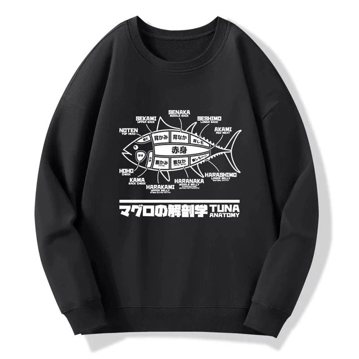 Tuna Dissection Map Japanese Sweatshirt