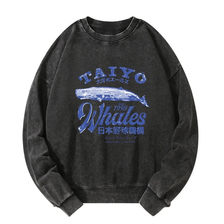 Japan Taiyo Whales Washed Sweatshirt