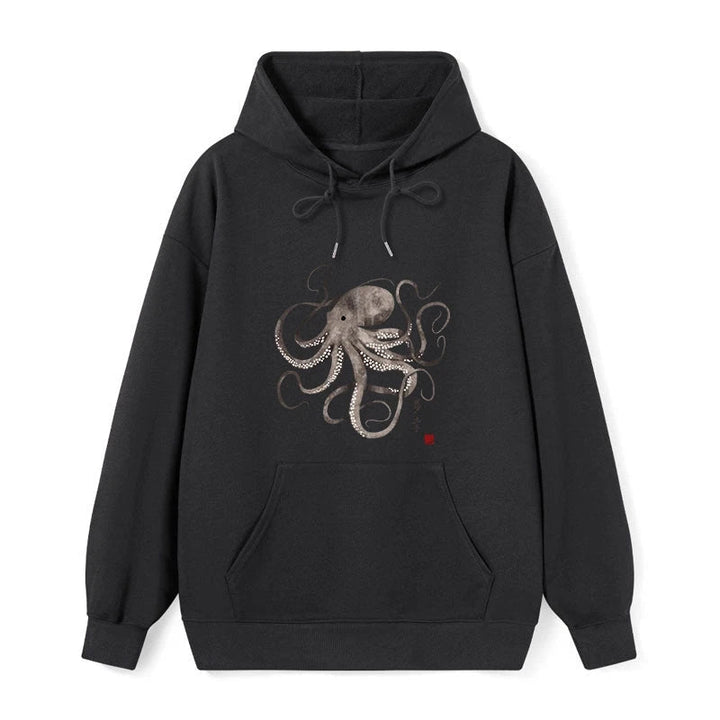 Octopus Japanese Calligraphy Classic Hoodie