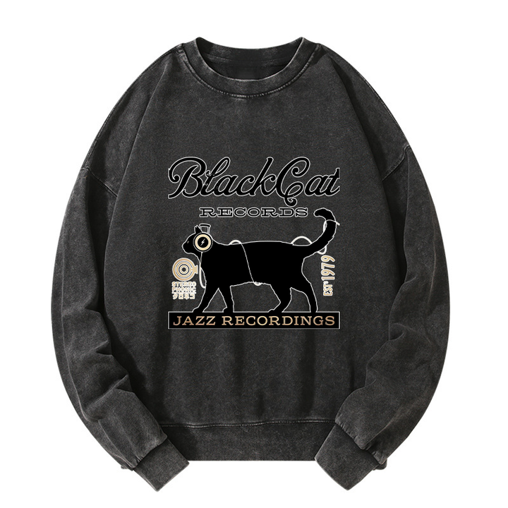 Black Cat Japan Washed Sweatshirt