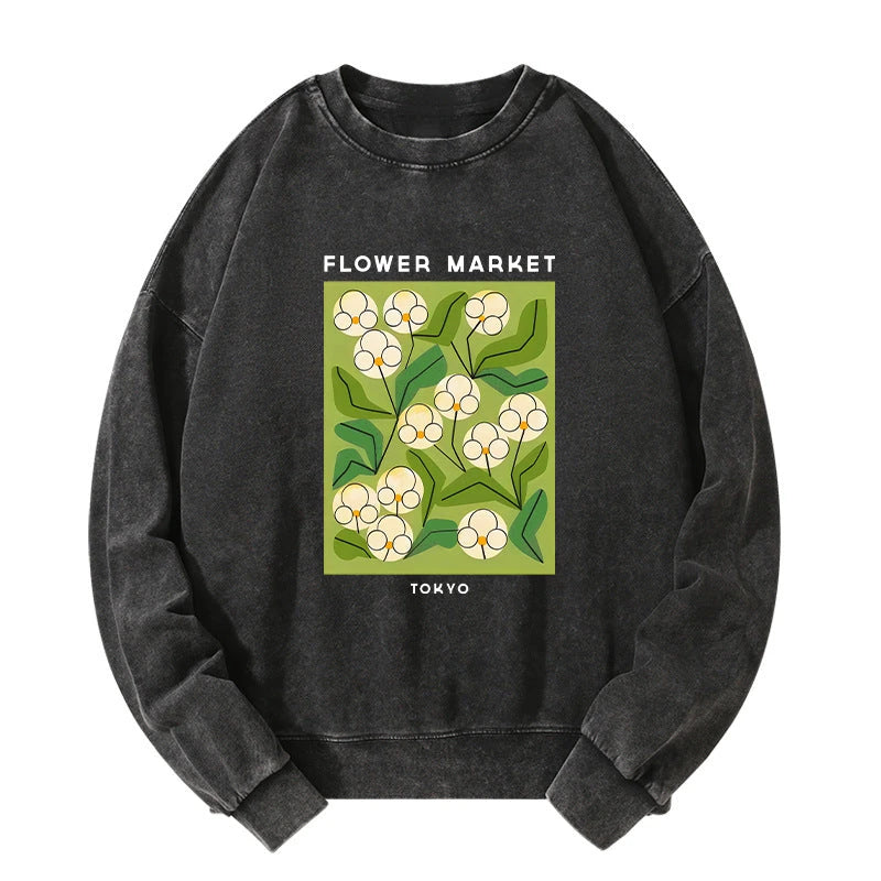 Flower Market Washed Sweatshirt
