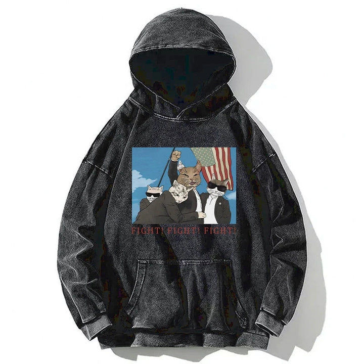 The Great Fight Cat Washed Hoodie