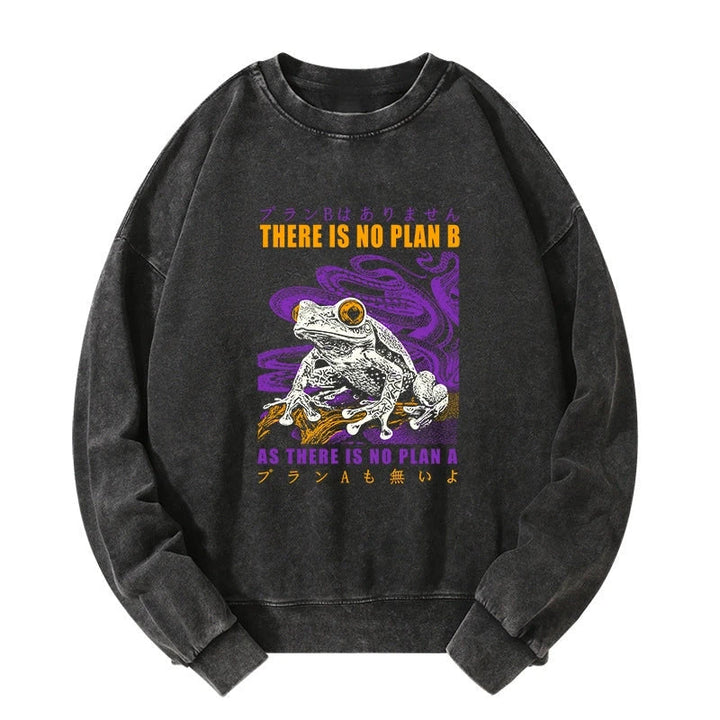 Thers Is No Plan B Frog Washed Sweatshirt