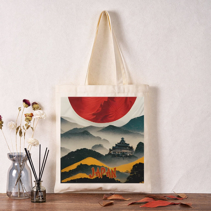 Japanese Mountain Scenery Tote Bag