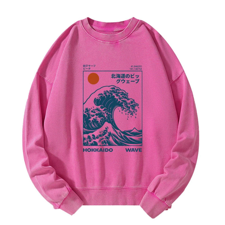 Hokkaido Wave Japan Washed Sweatshirt
