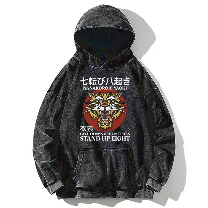 Retro Tiger Washed Hoodie