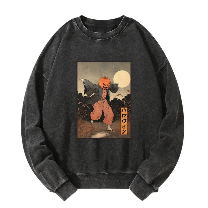 Japanese Pumpkin Monster Washed Sweatshirt