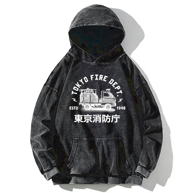 Tokyo Fire Dept Washed Hoodie