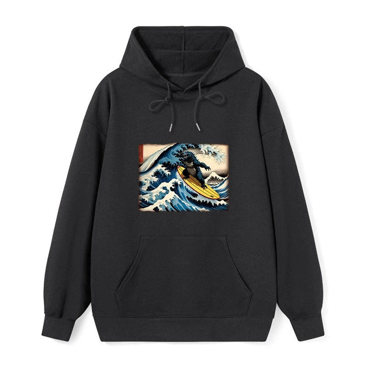 Dinosaur Surfing Japanese Classic Hoodie