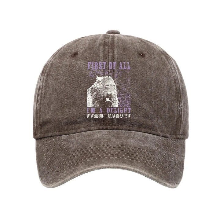 First Of All I'm A Delight Washed Cap