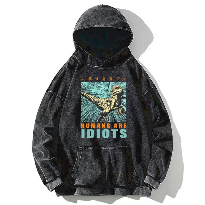 Mocking Dinosaurs Japanese Washed Hoodie
