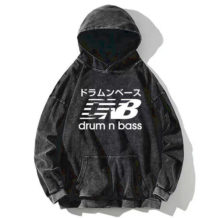 Japanese Drum And Bass Washed Hoodie