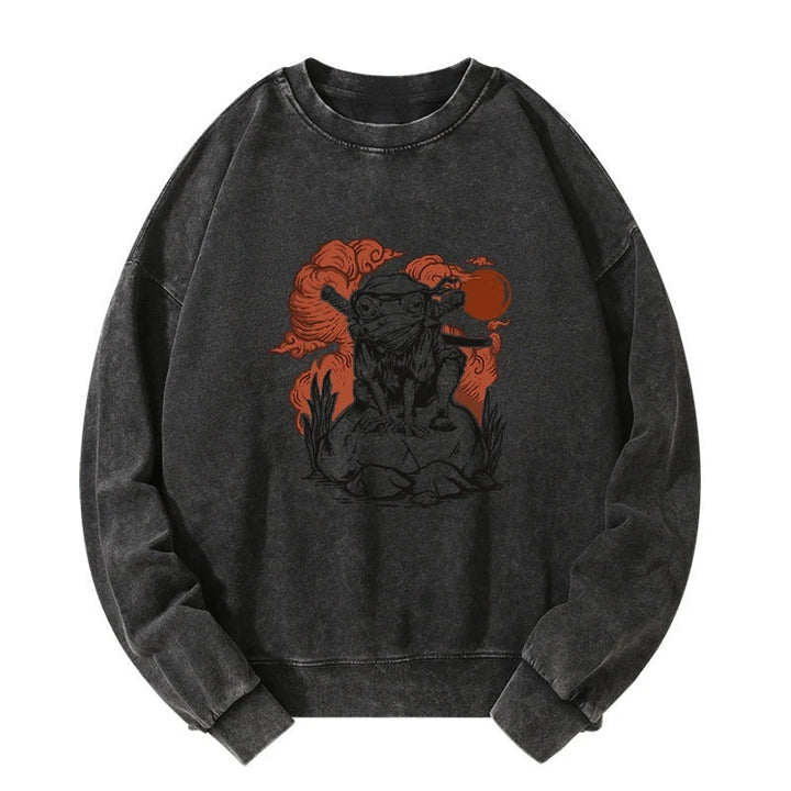 Ninja Frog Japanese Washed Sweatshirt