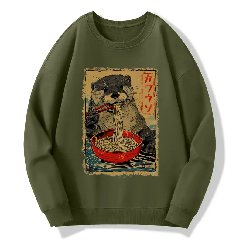 Otter Eating Ramen Japan Sweatshirt