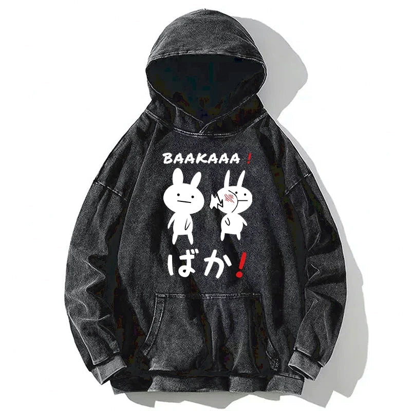 Anime Baka Manga Slap Washed Hoodie