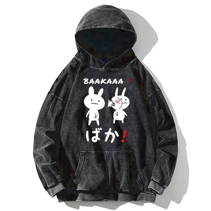 Anime Baka Manga Slap Washed Hoodie