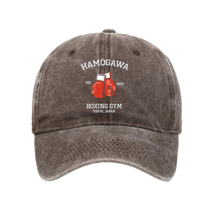 Retro Boxing Gloves Manga Anime Washed Cap