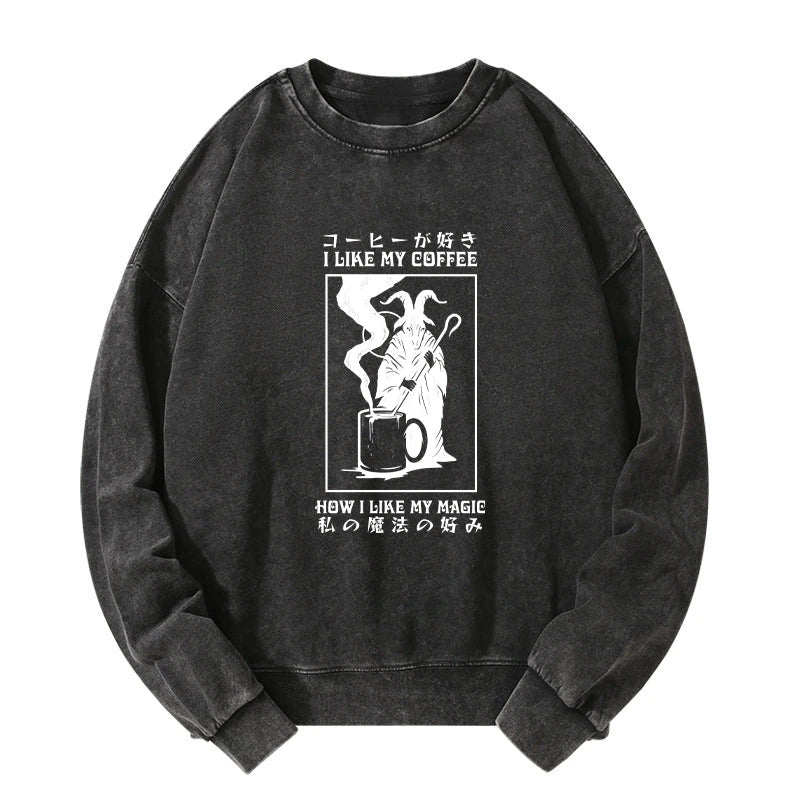 I Like My Coffee Washed Sweatshirt