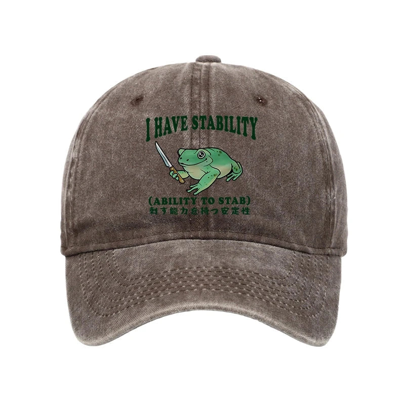 Mentally Stable Assassin Frog Washed Cap