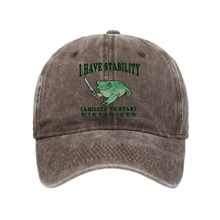 Mentally Stable Assassin Frog Washed Cap