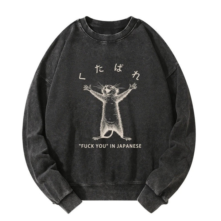 Happy Mouse Japanese Washed Sweatshirt