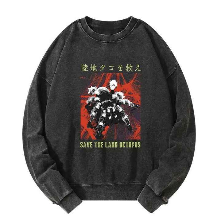 Real Scary Spiders Washed Sweatshirt