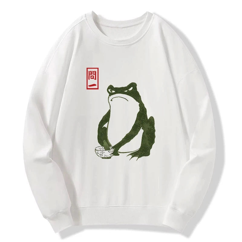 Woodblock Print Frog Sweatshirt