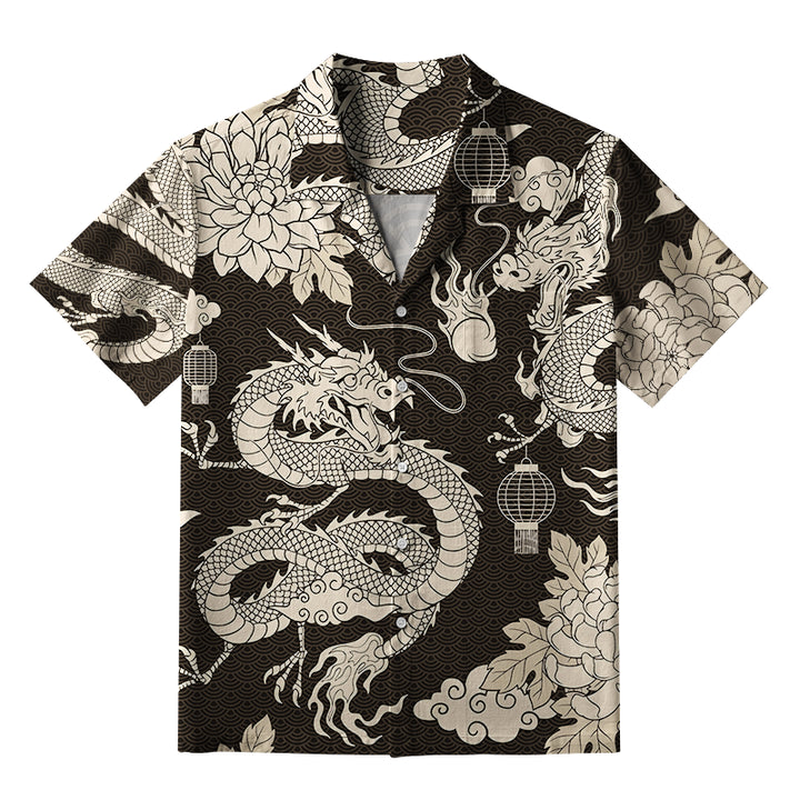 Two Dragons Playing With A Pearl Aloha Hawaiian Shirt