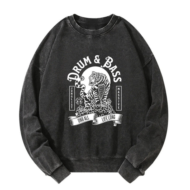 Drum & Bass Tiger Washed Sweatshirt
