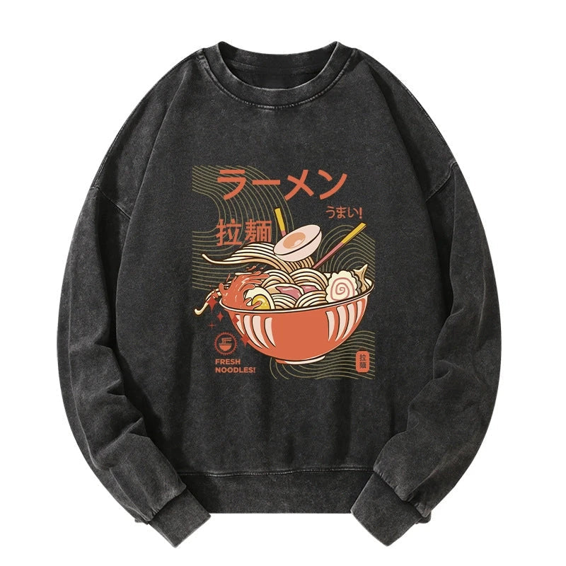 Fresh Ramen Noodles Washed Sweatshirt
