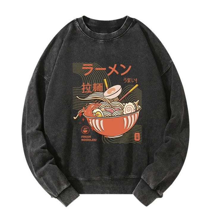 Fresh Ramen Noodles Washed Sweatshirt