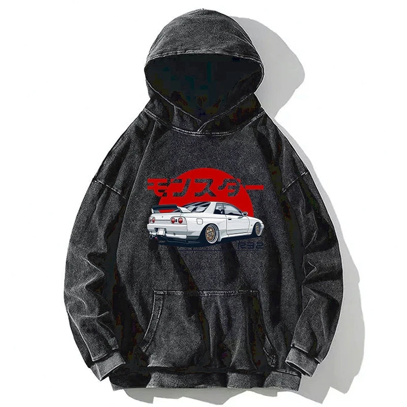 Monster. Skyline R32 GTR Washed Hoodie